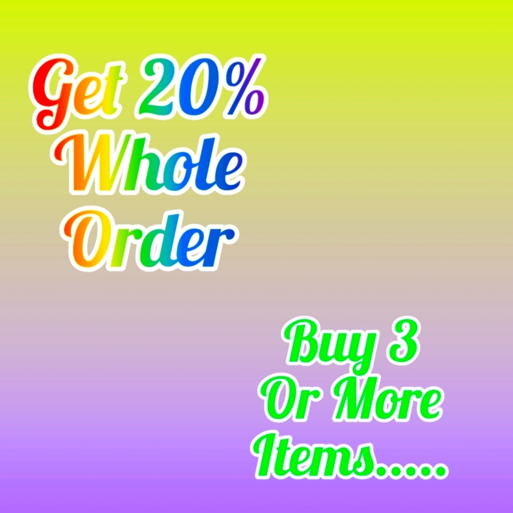 Offer- Get 20% Off Whole Order of 3 or more items